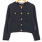 ザラ ZARA ゴールドボタン ニット カーディガン レディース import:M