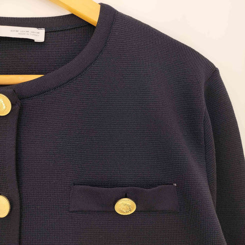ザラ ZARA ゴールドボタン ニット カーディガン レディース import:M