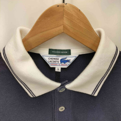 シュミーズラコステ CHEMISE LACOSTE 別注 ロゴワッペン 鹿の子 ポロシャツ メンズ 3