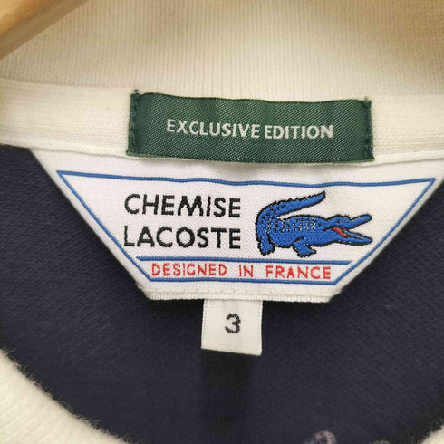 シュミーズラコステ CHEMISE LACOSTE 別注 ロゴワッペン 鹿の子 ポロシャツ メンズ 3