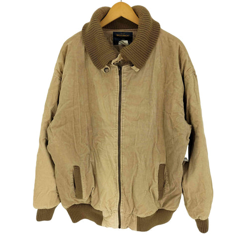 ウールリッチ WOOLRICH 90S 無羊タグ リブ切替 中綿 裏地 キルティング ダック地 モールスキン ドンキー ジャケット ブルゾン メンズ import:L