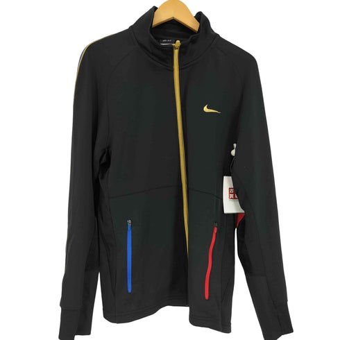 ナイキ NIKE DRI-FIT スウッシュ ロゴ 刺繍 マルチカラー ジップ トラック ジャケット ジャージ メンズ import:XL