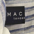 マカフィー MACPHEE ラメストライプ フレンチリネン ハーフスリーブシャツ レディース JPN:36