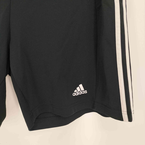 アディダス adidas パフォーマンス ロゴ 刺繍 サイド スリーストライプ ジャージ ショート パンツ メンズ XL