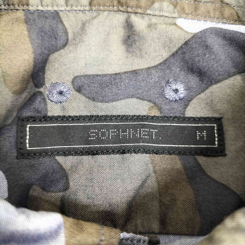 ソフネット SOPHNET. 14SS 日本製 迷彩 カモ柄 B.D L/S シャツ メンズ JPN:M