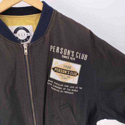 PERSON'S CLUB 80-90S 韓国製 両面 刺繍 デザイン ブルゾン MA-1 フライト ジャケット メンズ