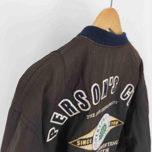 PERSON'S CLUB 80-90S 韓国製 両面 刺繍 デザイン ブルゾン MA-1 フライト ジャケット メンズ