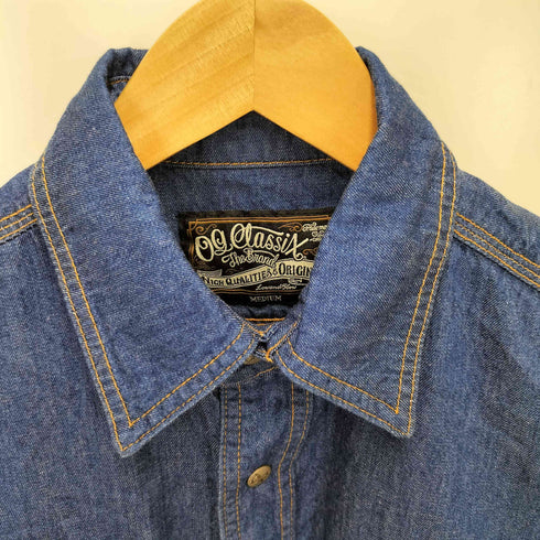 OG CLASSIX フロント刺繍 スナップボタン デニムシャツ メンズ JPN:M