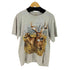 フルーツオブザルーム FRUIT OF THE LOOM 鹿プリント クルーネックTシャツ メンズ import:L