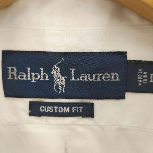 ラルフローレン RALPH LAUREN CUSTOM FIT ポニー 刺繍 ボタンダウン L/S シャツ メンズ import:L
