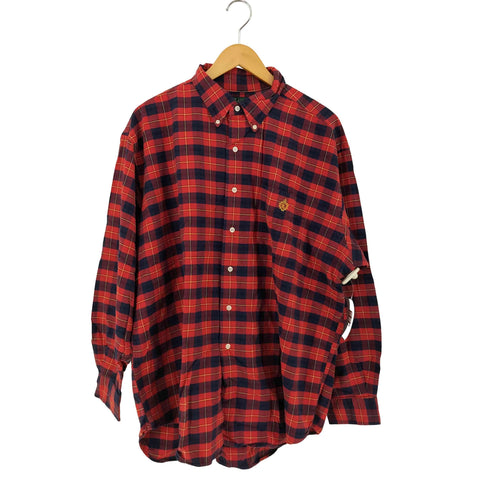 ローレンラルフローレン LAUREN RALPH LAUREN エンブレム チェック BDシャツ メンズ import:XL