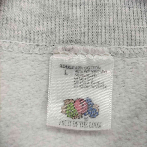 フルーツオブザルーム FRUIT OF THE LOOM MADE IN USA COSTOMER SERVICE DRIVEN 刺繍スウェット メンズ L
