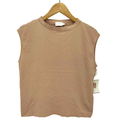 ハンドバーク handvaerk 60/2 BOTTLE NECK SLEEVELESS T-SHIRT ボトルネックスリーブレスティーシャツ レディース import:S