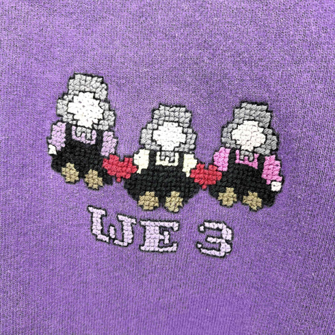フルーツオブザルーム FRUIT OF THE LOOM 90S USA製 WE 3 刺繍 裏起毛 クルーネック スウェット トレーナー メンズ import:XL