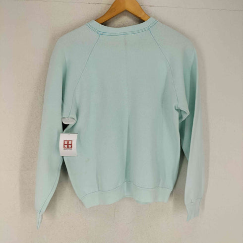 フルーツオブザルーム FRUIT OF THE LOOM MADE IN USA START TO LIVE フロッキープリントラグランスウェット メンズ M