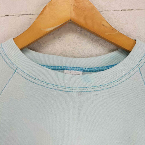 フルーツオブザルーム FRUIT OF THE LOOM MADE IN USA START TO LIVE フロッキープリントラグランスウェット メンズ M