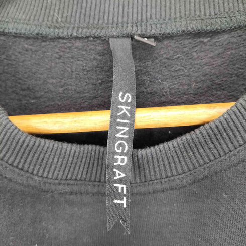 SKINGRAFT レザー切替 スウェット メンズ S