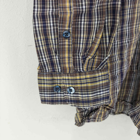 キャメル CAMEL チェック BDシャツ メンズ import:XXL