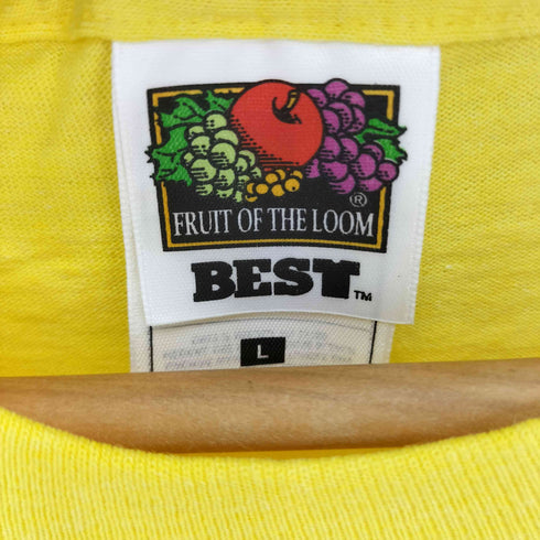 フルーツオブザルーム FRUIT OF THE LOOM 96年製 シングルステッチ 両面プリントクルーネック半袖バンドTシャツ メンズ L