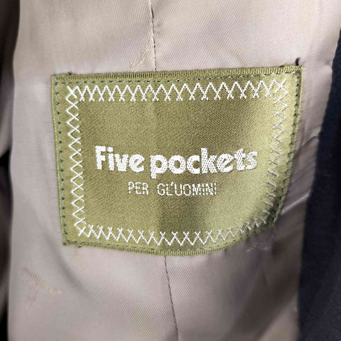 ファイブポケット FIVE POCKETS ウール混 金ボタン 紺ブレ テーラードジャケット メンズ import:M
