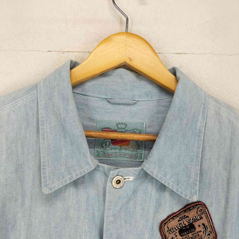 カールヘルム Karl Helmut ワッペンロゴ デニムシャツジャケット カバーオール メンズ