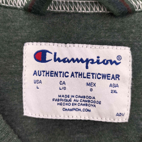 チャンピオン Champion AUTHENTIC ATHLETICWEAR 目付き 刺繍 裏起毛 スウェット メンズ import:L