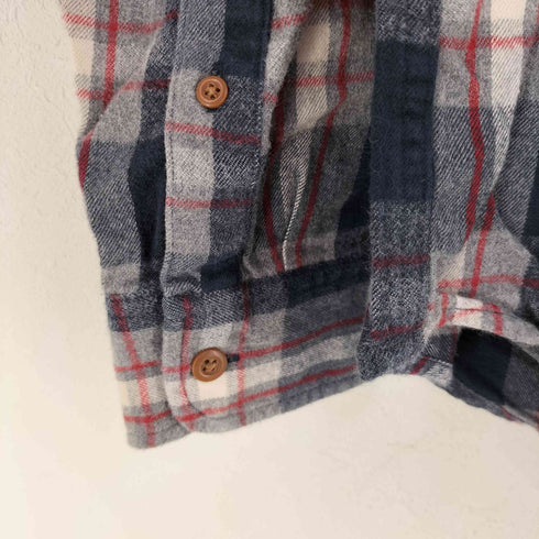 アバクロンビーアンドフィッチ Abercrombie & Fitch 両胸フラップ チェック フランネルシャツ メンズ import:M