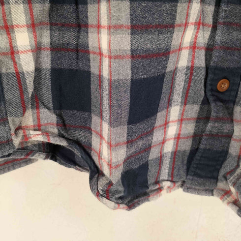 アバクロンビーアンドフィッチ Abercrombie & Fitch 両胸フラップ チェック フランネルシャツ メンズ import:M