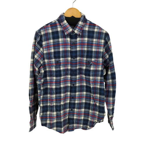アバクロンビーアンドフィッチ Abercrombie & Fitch 両胸フラップ チェック フランネルシャツ メンズ import:M