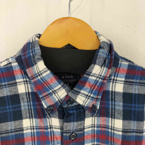 アバクロンビーアンドフィッチ Abercrombie & Fitch 両胸フラップ チェック フランネルシャツ メンズ import:M