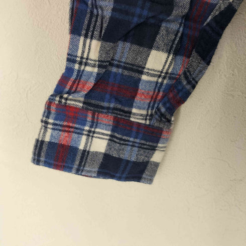 アバクロンビーアンドフィッチ Abercrombie & Fitch 両胸フラップ チェック フランネルシャツ メンズ import:M