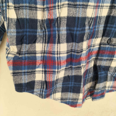 アバクロンビーアンドフィッチ Abercrombie & Fitch 両胸フラップ チェック フランネルシャツ メンズ import:M