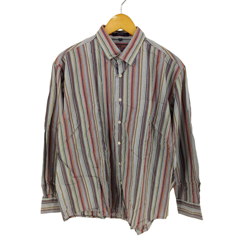 Alain Passeur ストライプ BDシャツ メンズ import:L