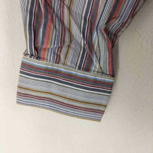 Alain Passeur ストライプ BDシャツ メンズ import:L