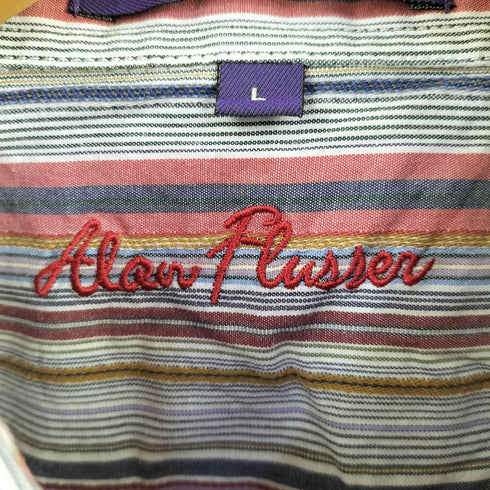 Alain Passeur ストライプ BDシャツ メンズ import:L