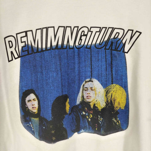 メゾンプリンス mason prince REMIMNGTURN ビッグ シルエット ヴィンテージ加工 オマージュ プリント ロック Tシャツ 韓国 メンズ 2