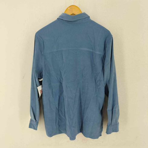 デニムアンドコー Denim&Co フェイクスウェード レギュラーカラーシャツ レディース import:M