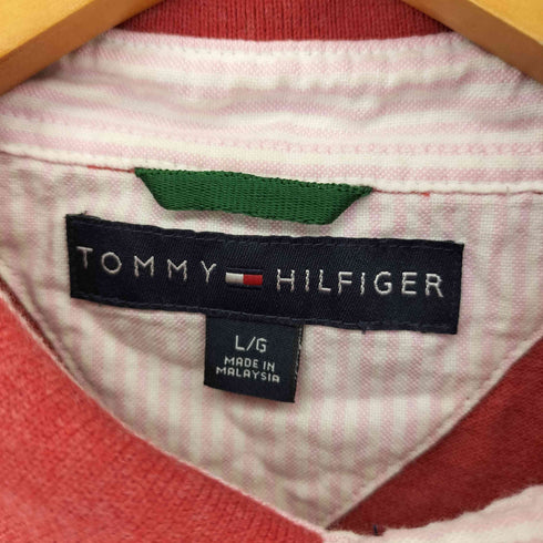 トミーヒルフィガー TOMMY HILFIGER 刺繍ロゴ ポロシャツ メンズ L