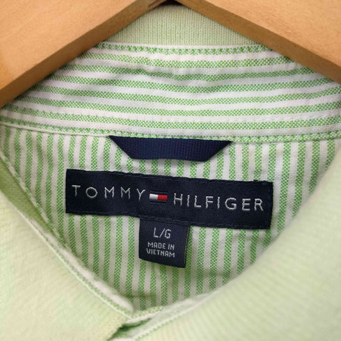 トミーヒルフィガー TOMMY HILFIGER 刺繍ロゴ ポロシャツ メンズ L