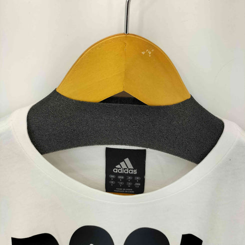 アディダス adidas 袖刺繍 ROCK YOUR CITY フロントプリントクルーネック半袖Tシャツ レディース JPN:M