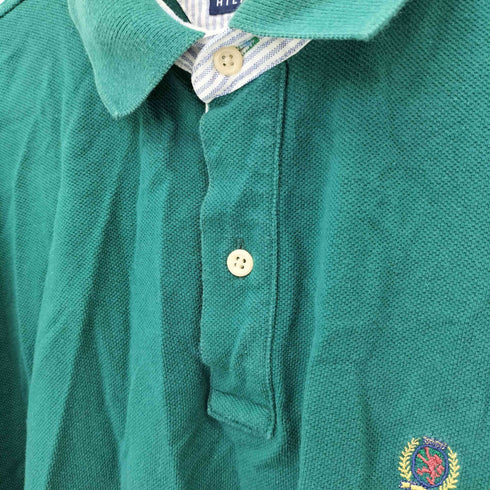 トミーヒルフィガー TOMMY HILFIGER エンブレム刺繍ロゴ ポロシャツ メンズ L