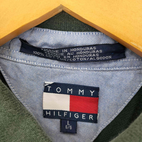 トミーヒルフィガー TOMMY HILFIGER エンブレム刺繍ロゴ ポロシャツ メンズ L