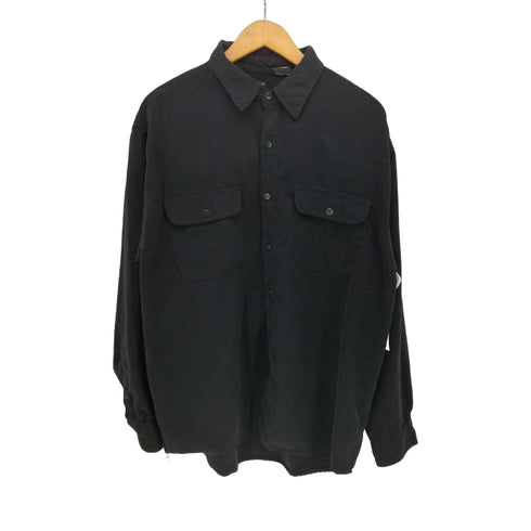 ジョージ GEORGE 90S SUEDED ソフト スエード ポケット L/S レギュラーカラー シャツ メンズ import:L
