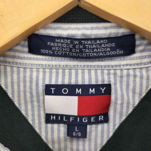 トミーヒルフィガー TOMMY HILFIGER エンブレム刺繍ロゴ ポロシャツ メンズ L