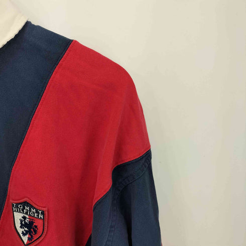 トミーヒルフィガー TOMMY HILFIGER エンブレムロゴ ロングスリーブ ラガーシャツ メンズ XL