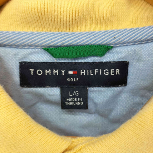 トミーヒルフィガーゴルフ TOMMY HILFIGER GOLF 無地 半袖ポロシャツ メンズ L