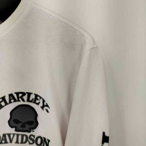 ハーレーダビッドソン HARLEY-DAVIDSON スカルサークルロゴ クルーネック長袖Tシャツ メンズ XXL