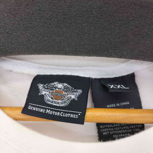 ハーレーダビッドソン HARLEY-DAVIDSON スカルサークルロゴ クルーネック長袖Tシャツ メンズ XXL