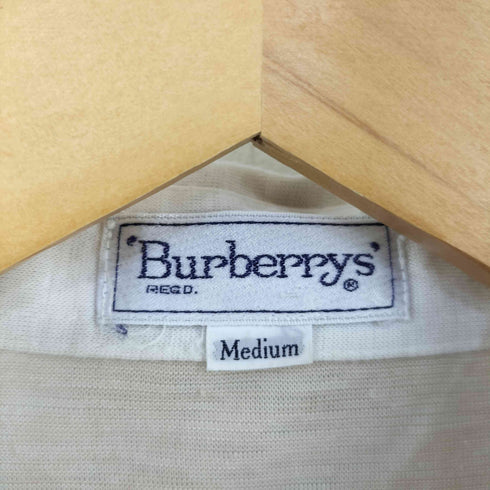 バーバリーズ BURBERRYS フロントロゴ刺繍 リネンポロシャツ メンズ import:M