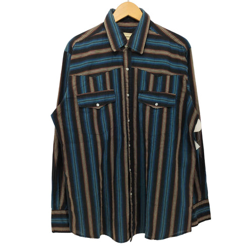 BIT BRIDLE ストライプ L/S ウエスタン シャツ メンズ import:L